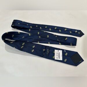 New J.crew The Silk Tie 59” Men Car Christmas Tree Navy Blue C2104